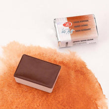 Load image into Gallery viewer, Watercolor set "white nights" 48 colours full pans set in beech box with squirrel brush