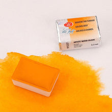 Load image into Gallery viewer, Watercolor set "white nights" 48 colours full pans set in beech box with squirrel brush