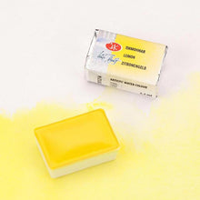 Load image into Gallery viewer, Watercolor set "white nights" 48 colours full pans set in beech box with squirrel brush