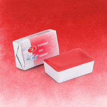 Load image into Gallery viewer, Watercolor set "white nights" 48 colours full pans set in beech box with squirrel brush