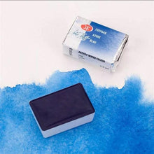 Load image into Gallery viewer, Watercolor set "white nights" 36 colours full pans set plastic box iws unique colour sheme