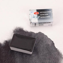 Load image into Gallery viewer, Watercolor set "white nights" 12 colours full pans set plastic box