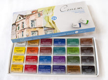 Load image into Gallery viewer, Watercolor set "sonnet" 24 colours full pans set carton box