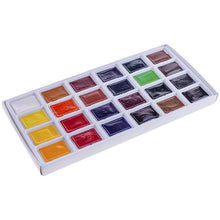 Load image into Gallery viewer, Watercolor set "sonnet" 24 colours full pans set carton box