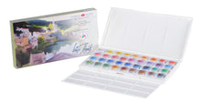 Load image into Gallery viewer, Watercolor set "white nights" 36 colours full pans set plastic box iws unique colour sheme