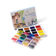 Load image into Gallery viewer, Watercolor set &quot;sonnet&quot; 16 colors full pans set carton box
