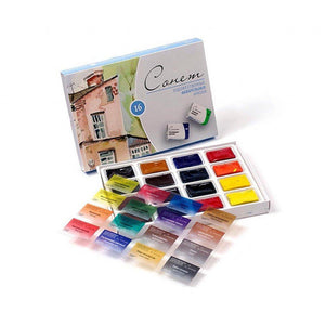 Watercolor set "sonnet" 16 colors full pans set carton box