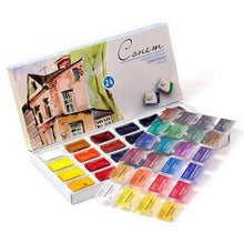 Load image into Gallery viewer, Watercolor set &quot;sonnet&quot; 24 colours full pans set carton box
