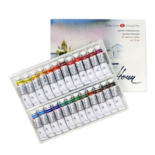 Load image into Gallery viewer, Watercolor set &quot;white nights&quot; 24 colours 10 ml tubes
